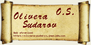 Olivera Sudarov vizit kartica